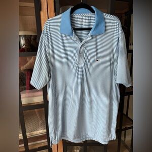 Vineyard Vines Sankaty performance Polo Shirt Short Sleeve Golf stripes bradley